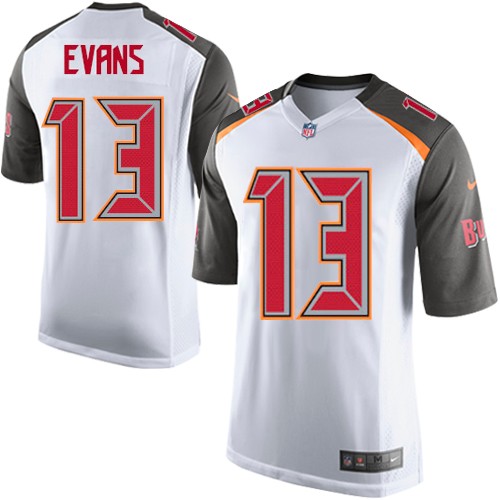 Men's Game Mike Evans Nike Jersey White Road - #13 NFL Tampa Bay Buccaneers